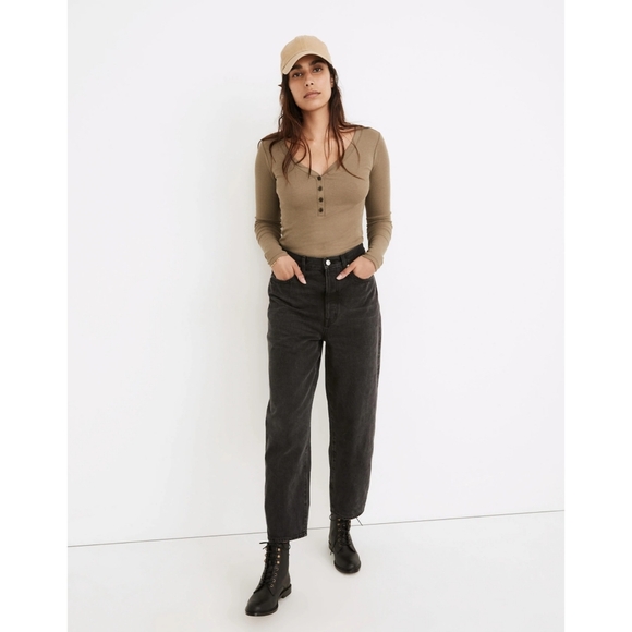 Madewell Balloon Jeans In Noll Wash Size 27 - Picture 1 of 11